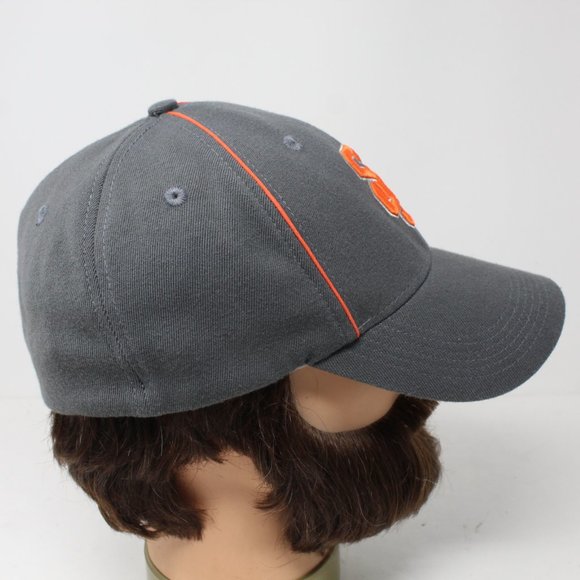 Nike Syracuse Orange Hat Mens OSFM Gray Swoosh Flex Team Wool Blend Stretch Cap - Picture 7 of 12
